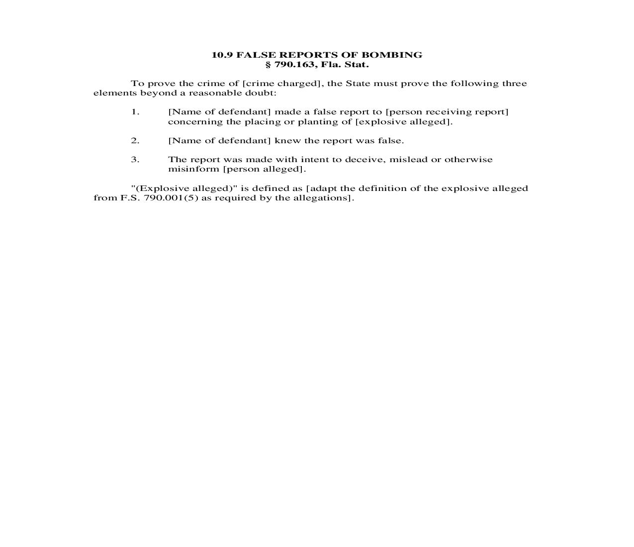 10.9. False Reports Of Bombing | Pdf Doc Docx | Florida_JI