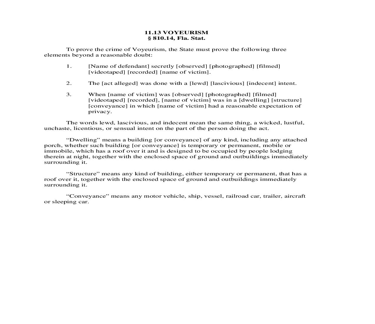 11.13. Voyeurism | Pdf Doc Docx | Florida_JI