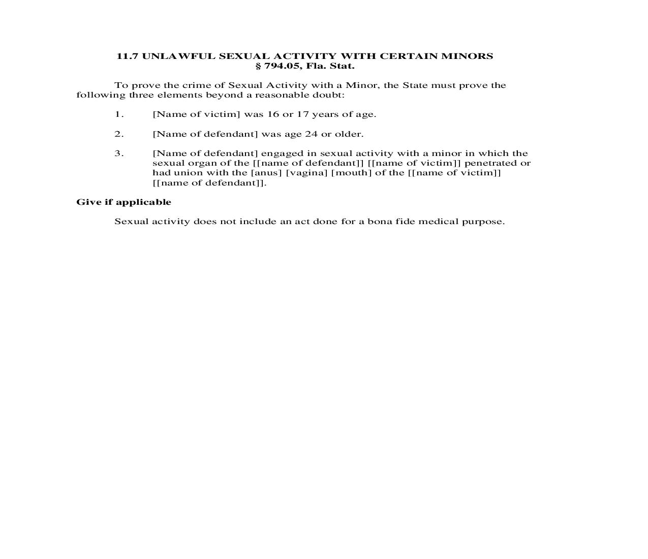 11.7. Unlawful Sexual Activity With Certain Minors | Pdf Doc Docx | Florida_JI