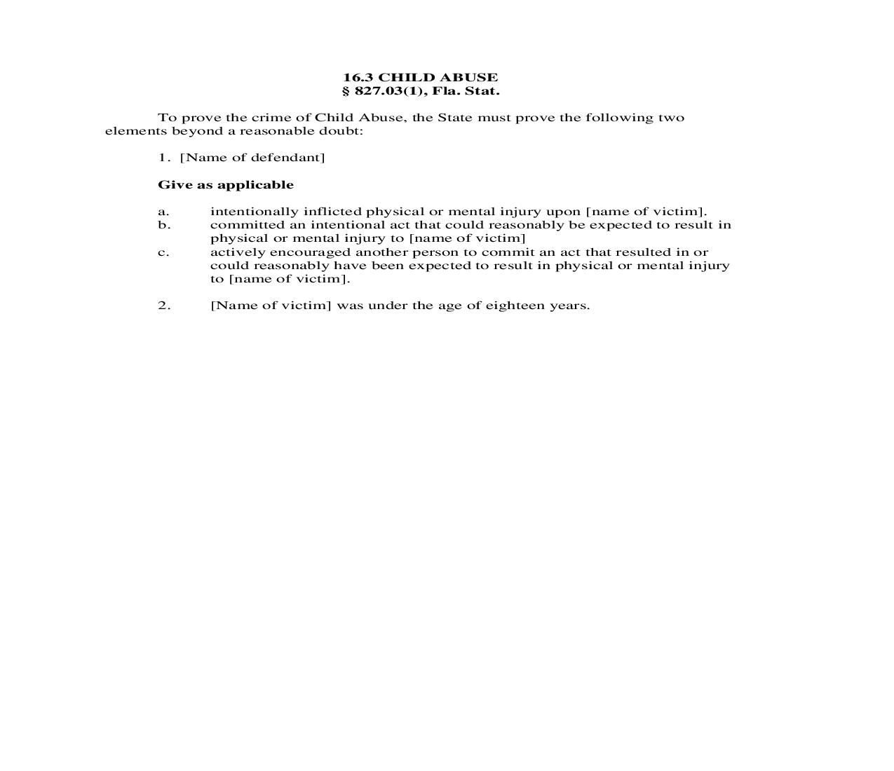 16.3. Child Abuse | Pdf Doc Docx | Florida_JI