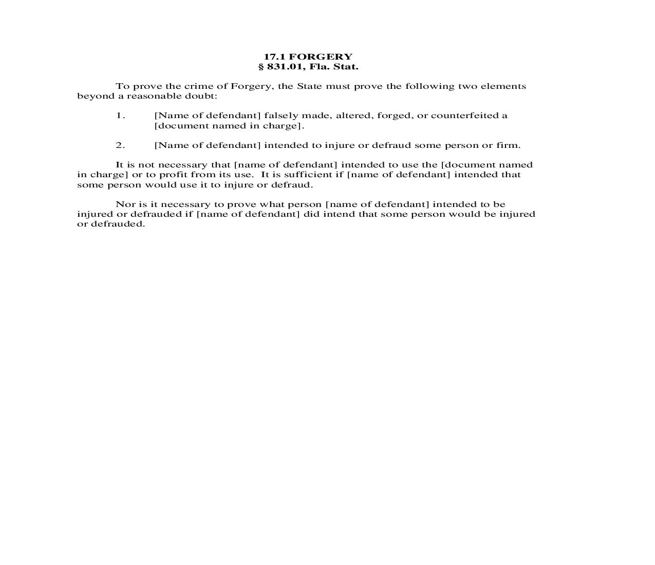 17.1. Forgery | Pdf Doc Docx | Florida_JI