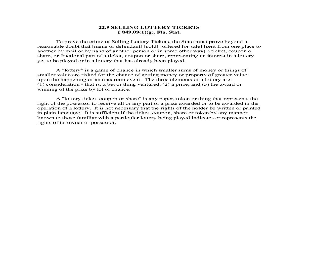 22.9. Selling Lottery Tickets | Pdf Doc Docx | Florida_JI