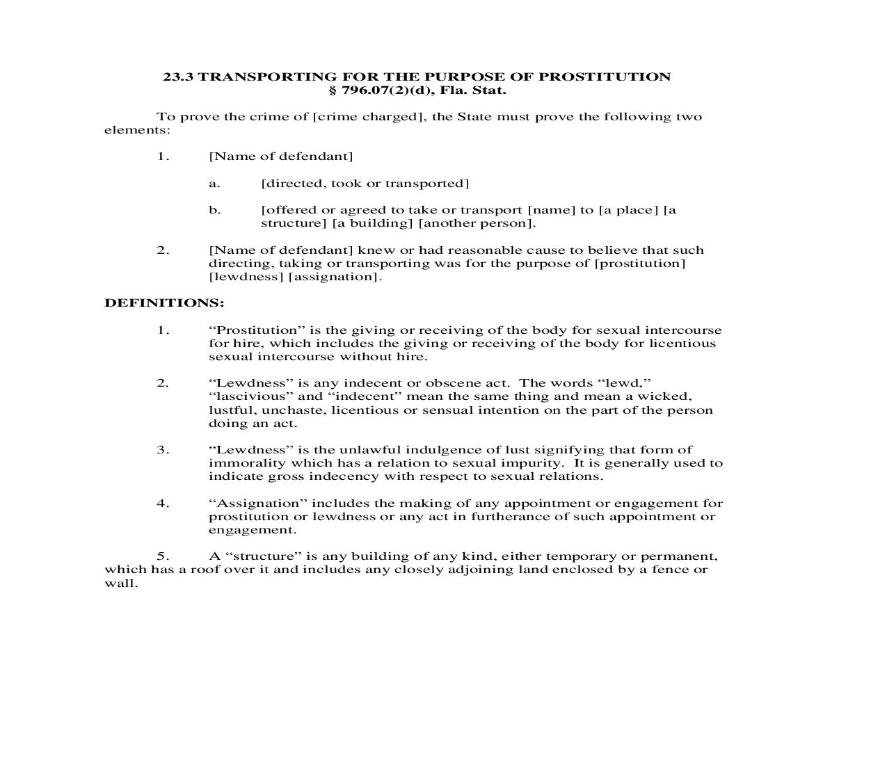 23.3. Transporting For The Purpose Of Prostitution | Pdf Doc Docx | Florida_JI