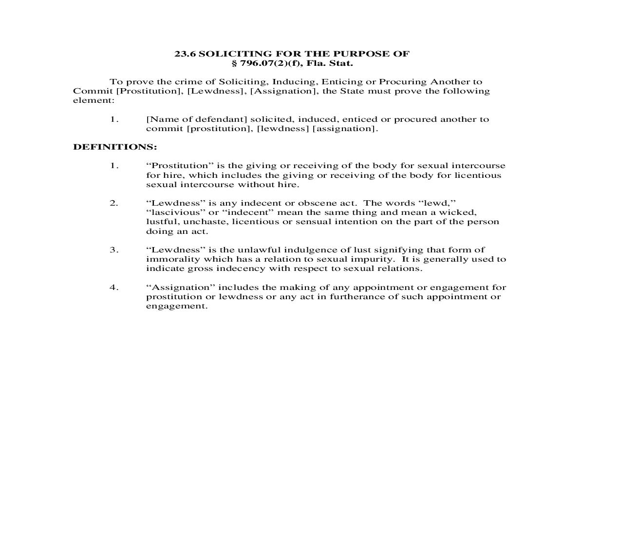 23.6. Soliciting For The Purpose Of | Pdf Doc Docx | Florida_JI