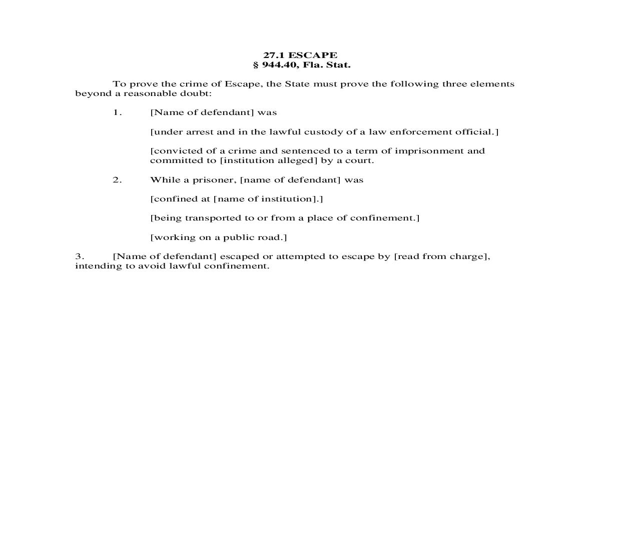 27.1.Escape | Pdf Doc Docx | Florida_JI