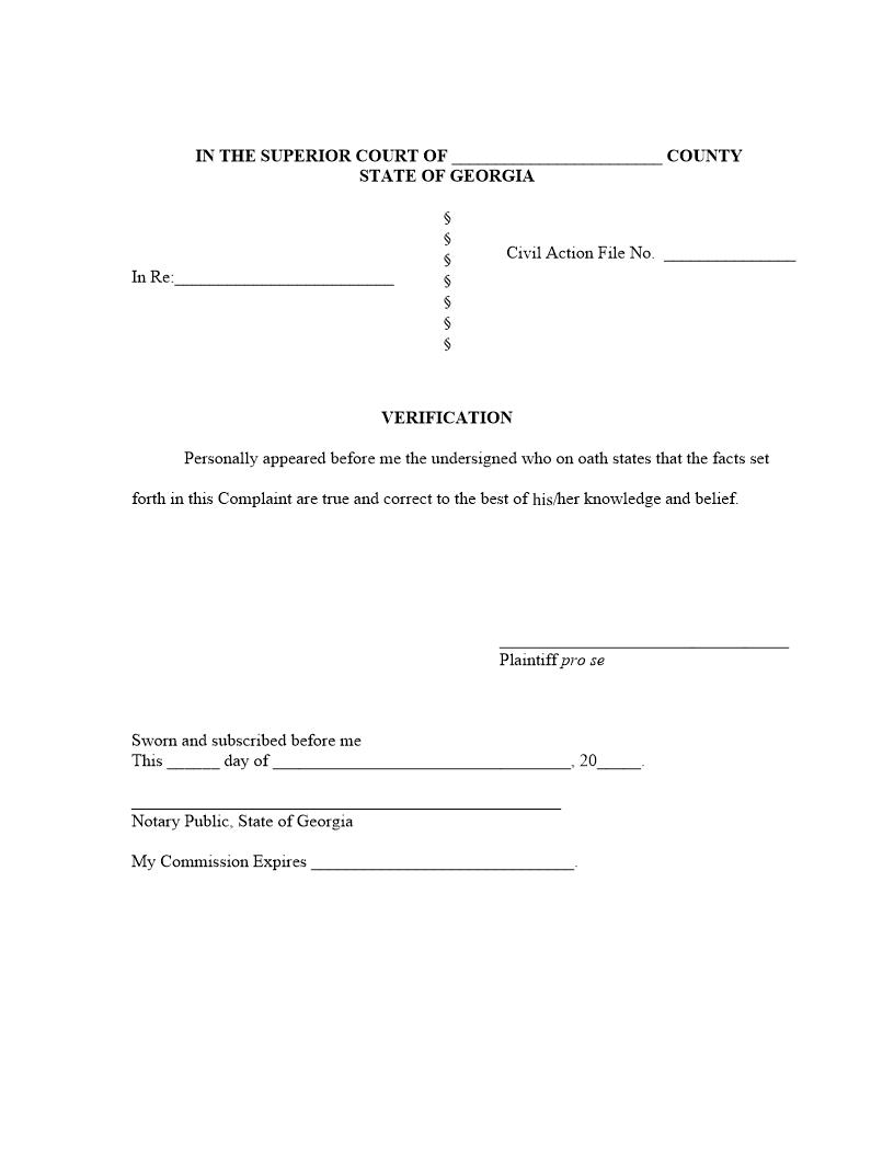 Verification (Adult Name Change) | Pdf Fpdf Docx | Georgia