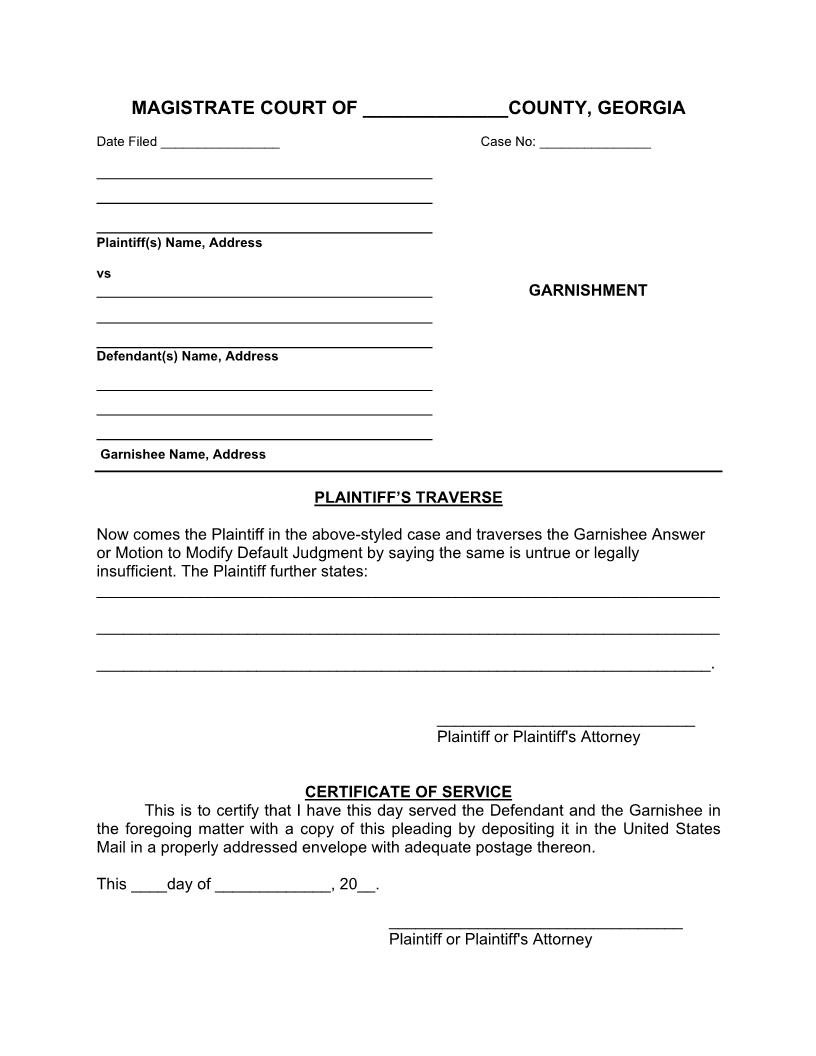 Plaintiffs Traverse | Pdf Fpdf Doc Docx | Georgia