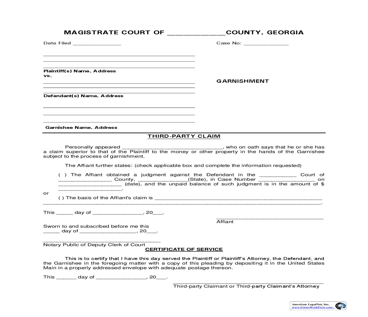 Third-Party Claim | Pdf Fpdf Doc Docx | Georgia