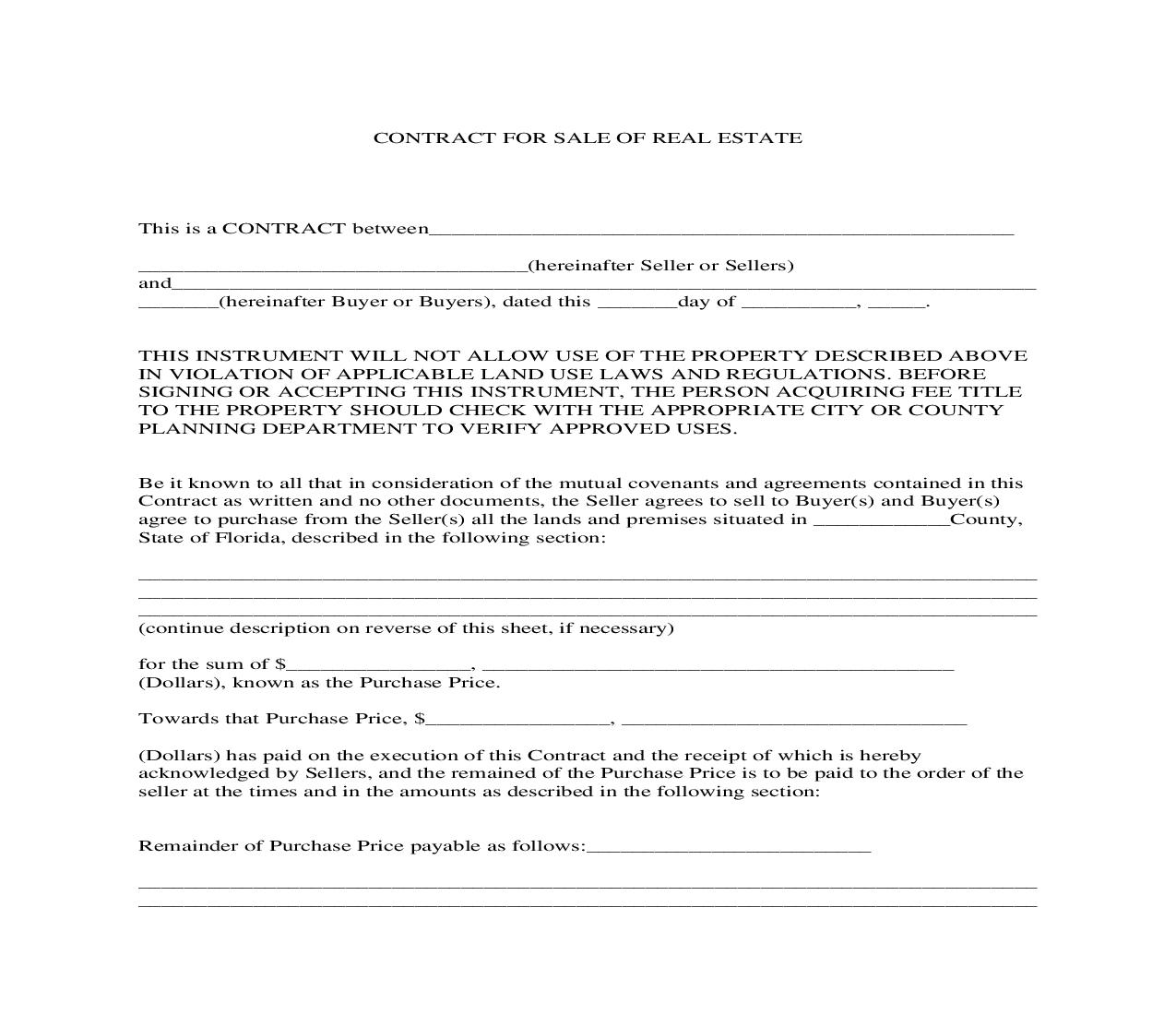 Contract For Sale Of Real Estate |  | Georgia