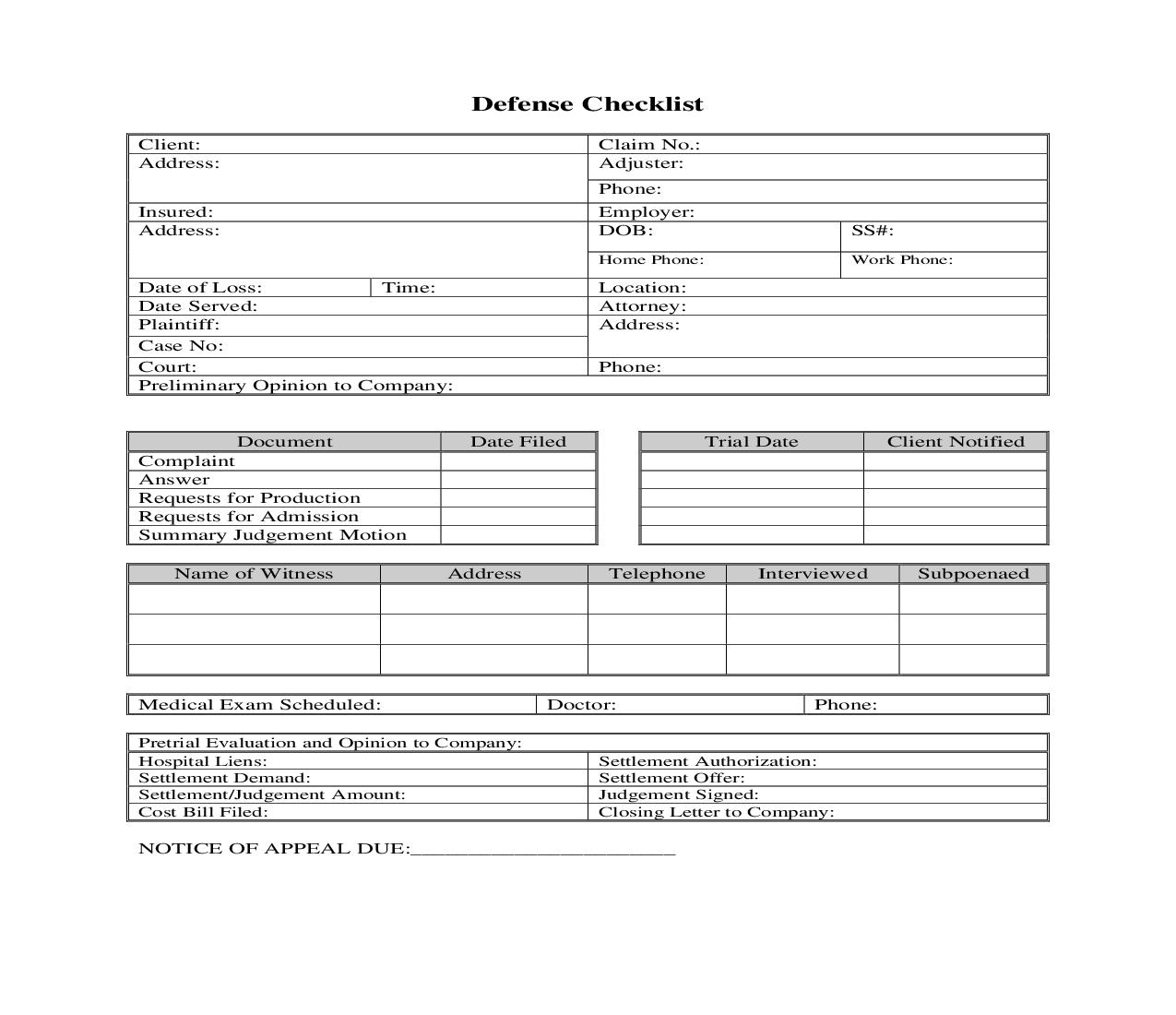 Defense Checklist | Pdf Fpdf Doc Docx | Georgia
