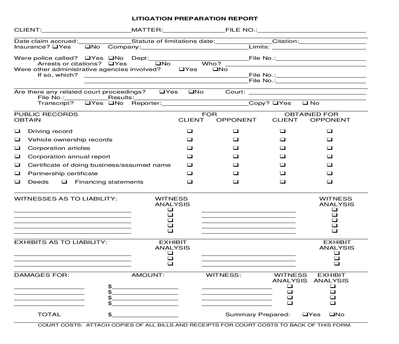 Litigation Preparation Report | Pdf Fpdf Doc Docx | Georgia