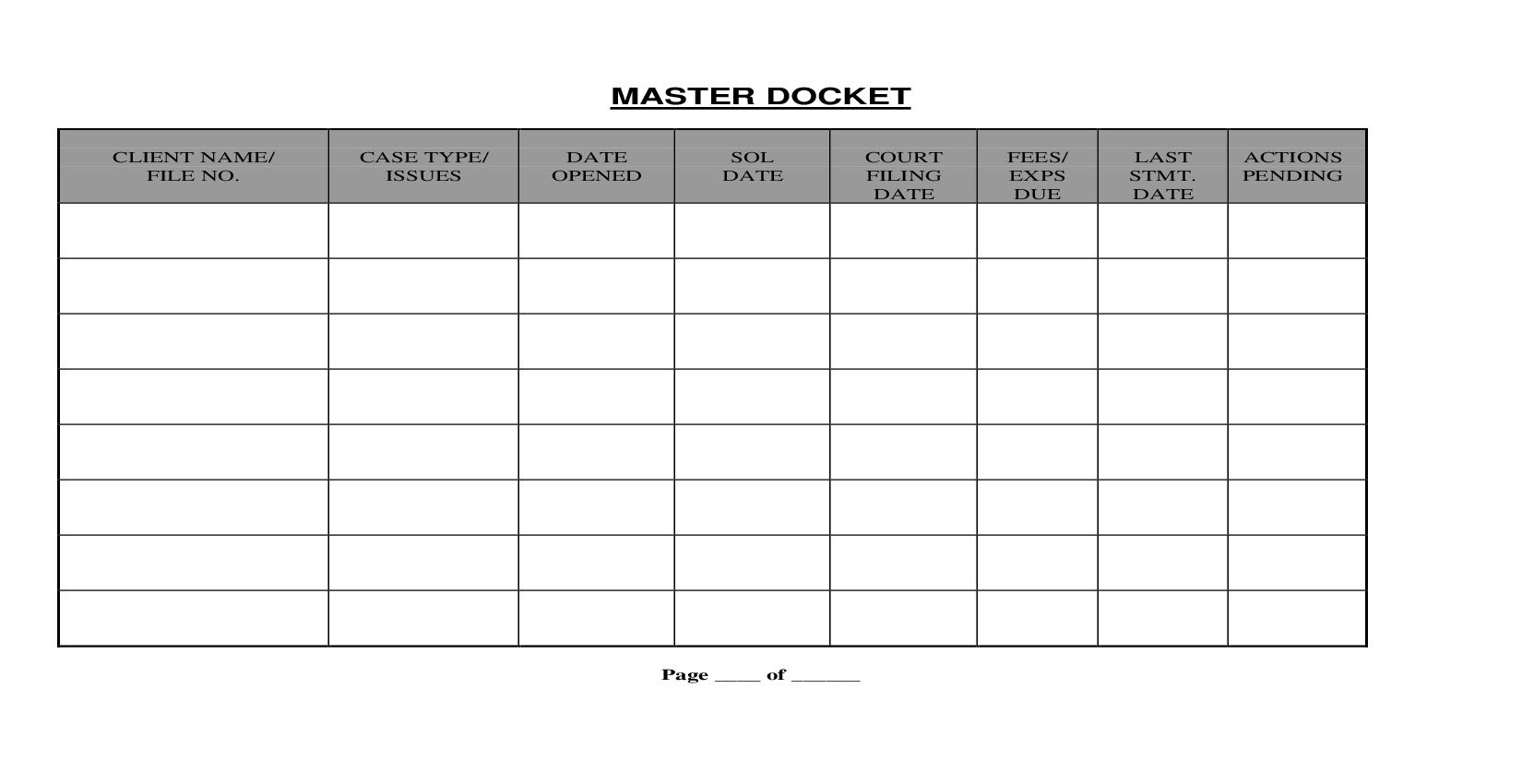 Master Docket | Pdf Fpdf Doc Docx | Georgia