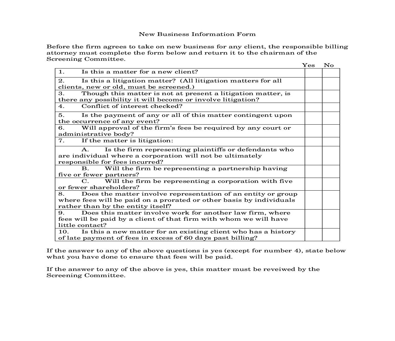 New Business Information Form | Pdf Fpdf Doc Docx | Georgia