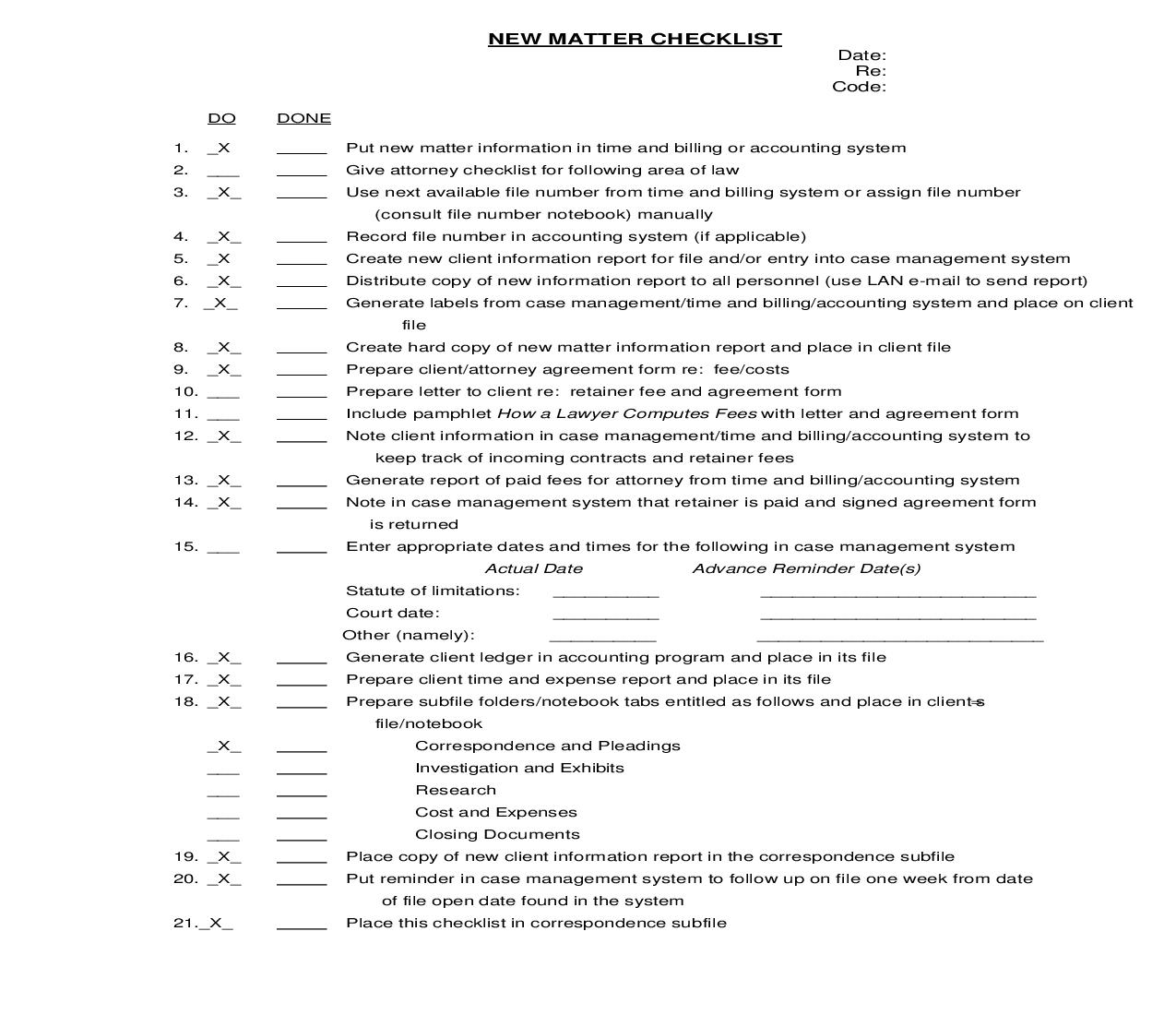 New Matter Checklist | Pdf Fpdf Doc Docx | Georgia