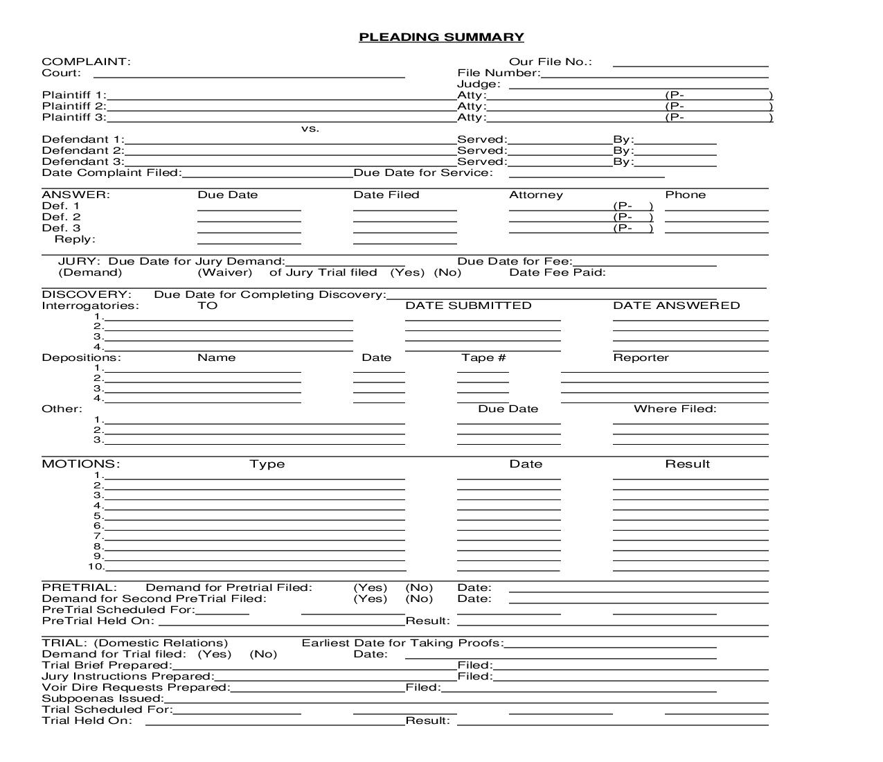 Pleading Summary | Pdf Fpdf Doc Docx | Georgia