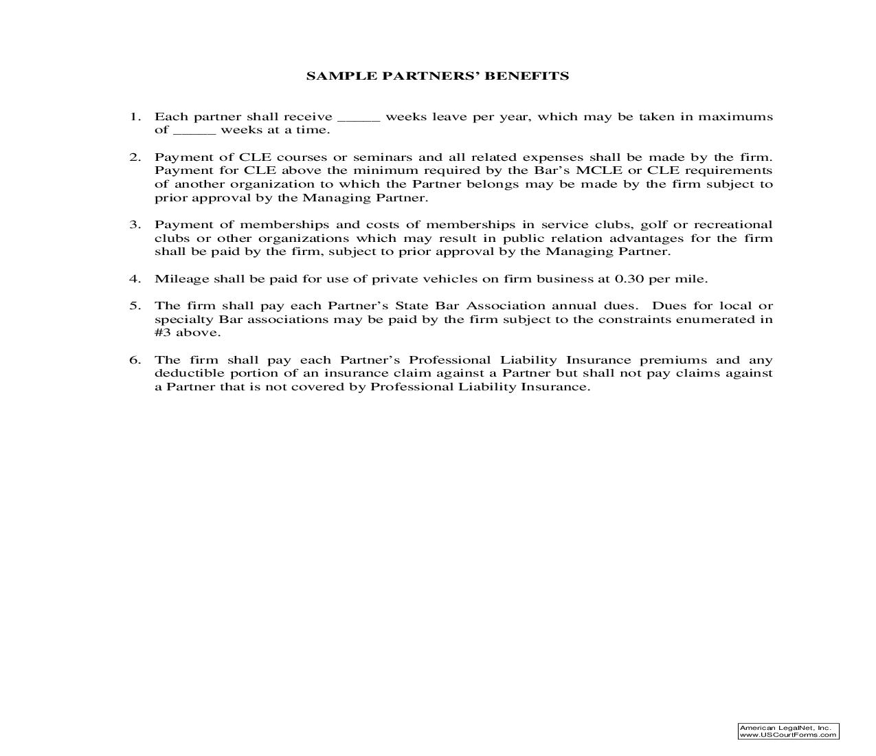 Sample Partners Benefits | Pdf Fpdf Doc Docx | Georgia