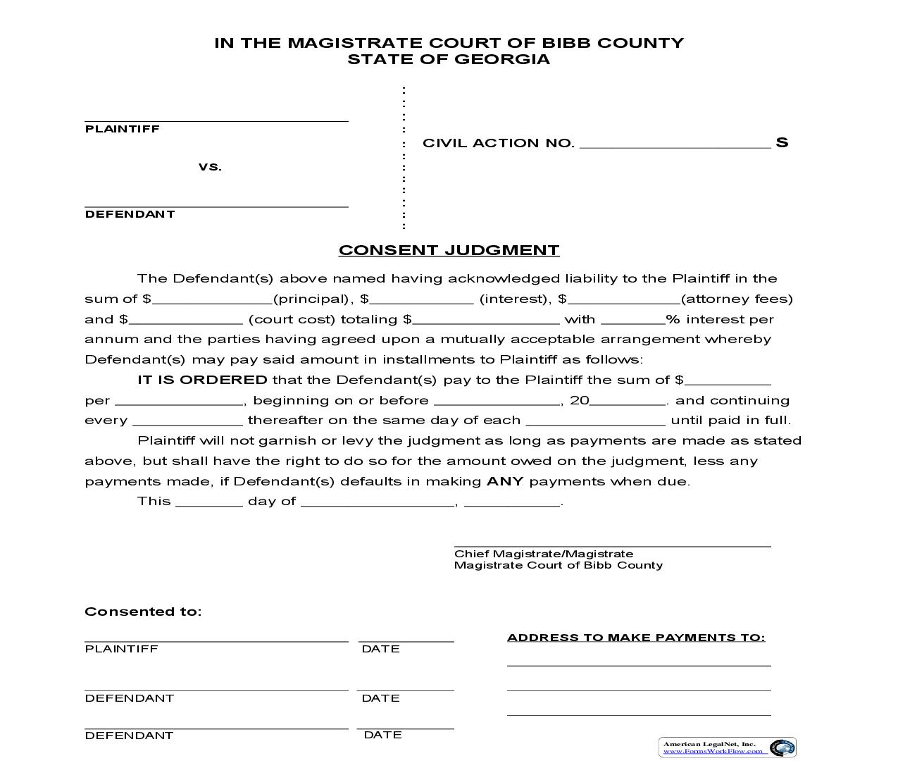 Consent Judgment | Pdf Fpdf Doc Docx | Georgia