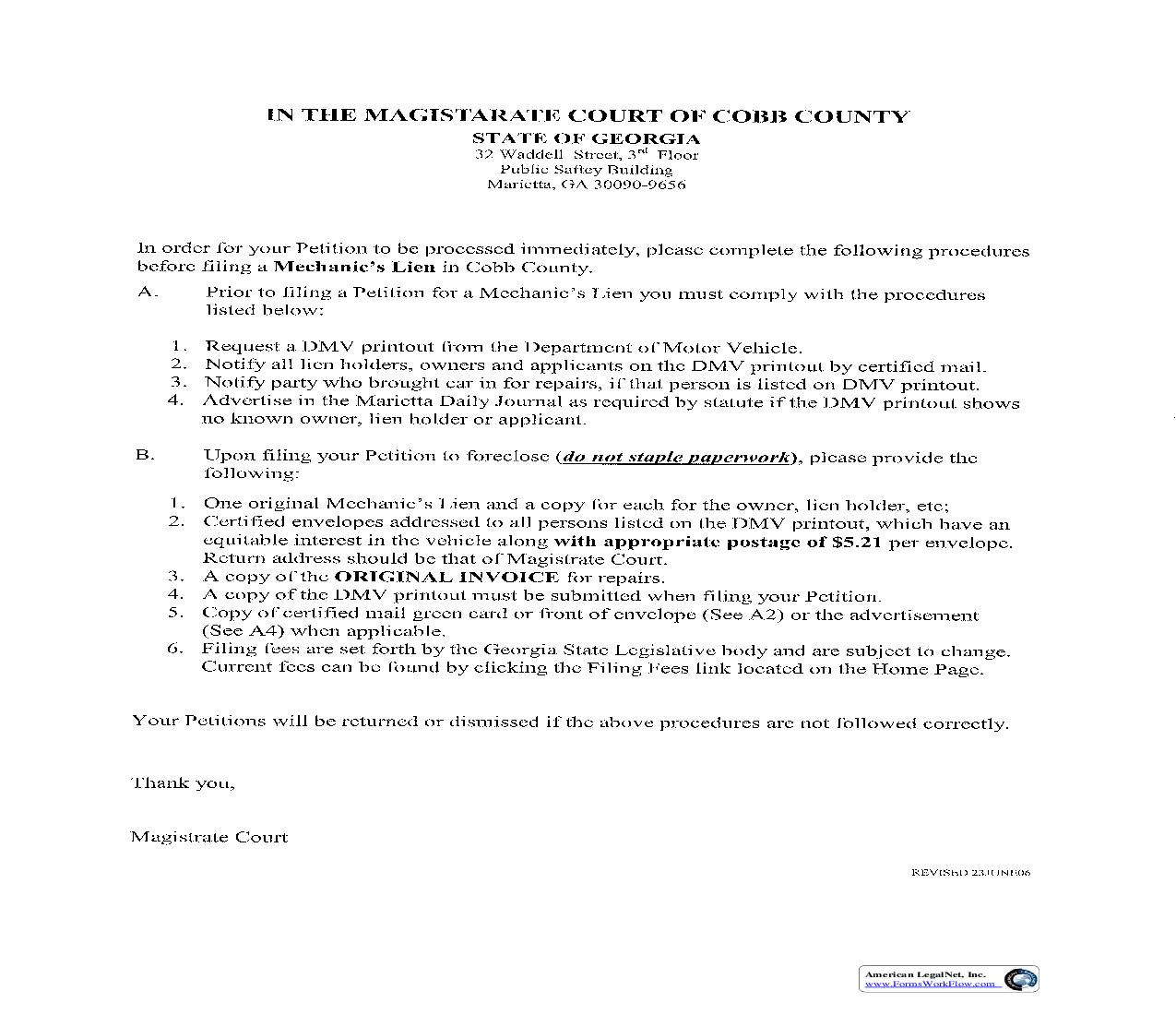 Mechanics Lien | Pdf Fpdf Doc Docx | Georgia