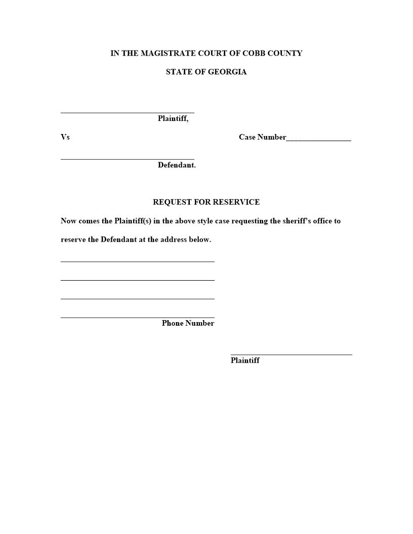 Request For Reservice | Pdf Fpdf Docx | Georgia