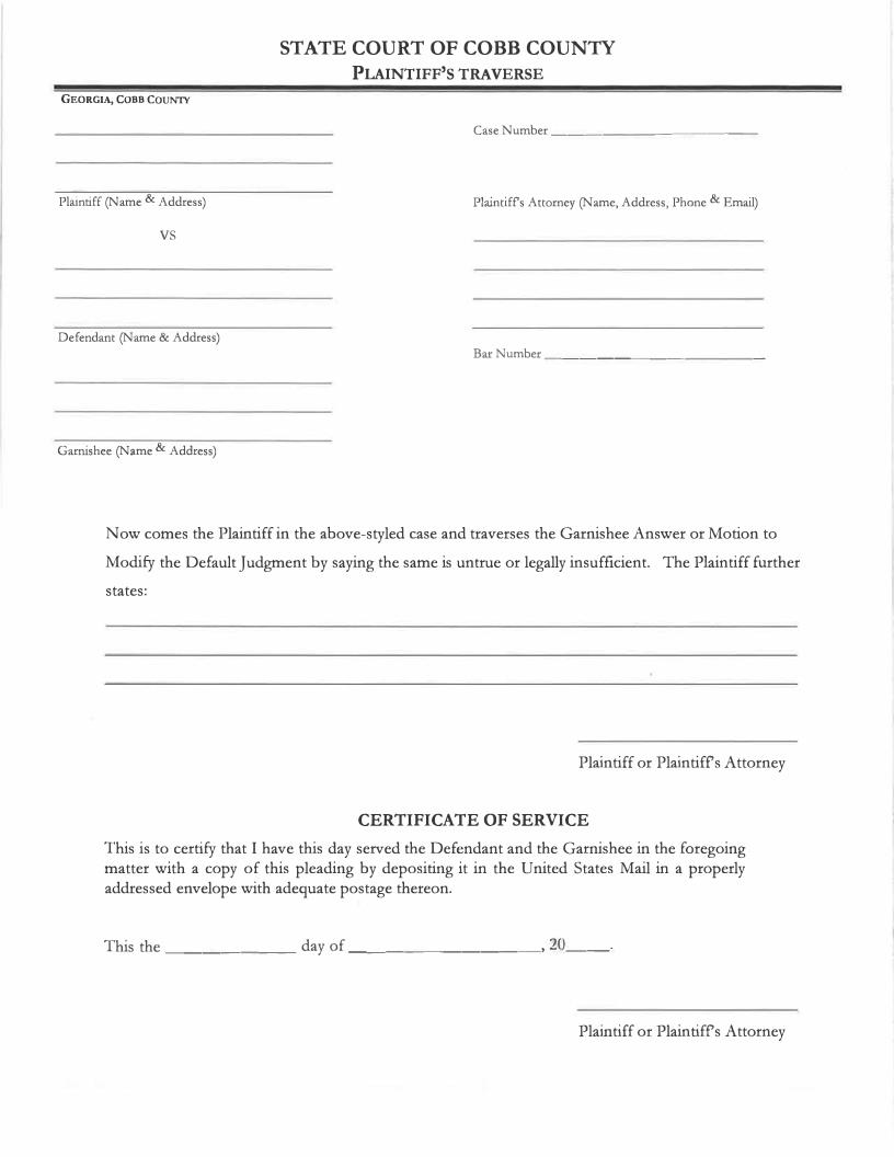 Plaintiffs Traverse | Pdf Fpdf Docx | Georgia