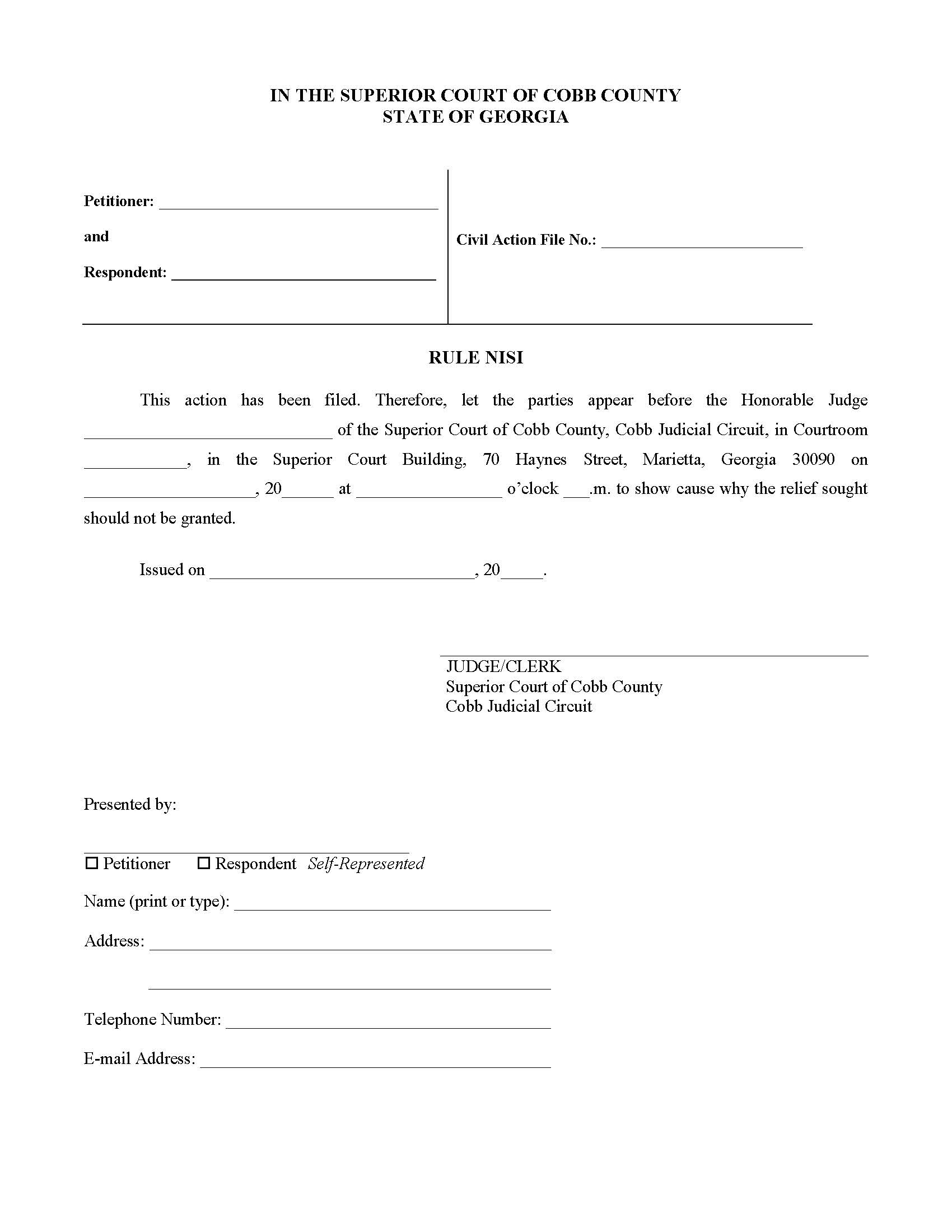 Rule NISI | Pdf Fpdf Doc Docx | Georgia