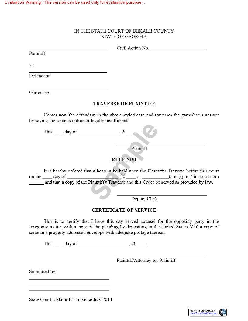 Traverse Of Plaintiff | Pdf Fpdf Doc Docx | Georgia