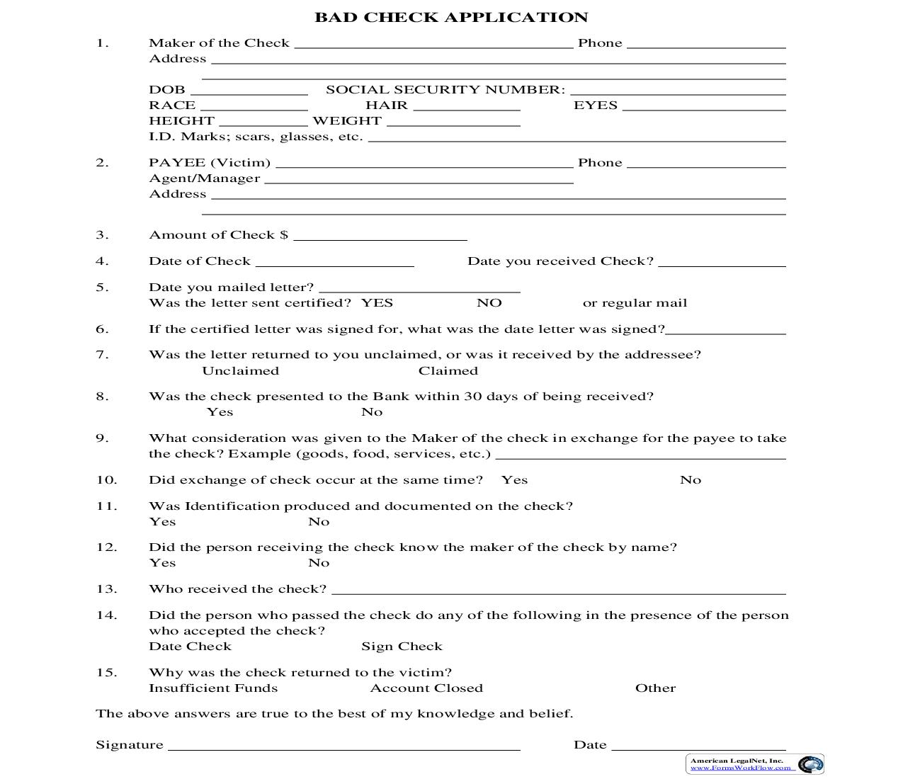 Bad Check Application | Pdf Fpdf Doc Docx | Georgia