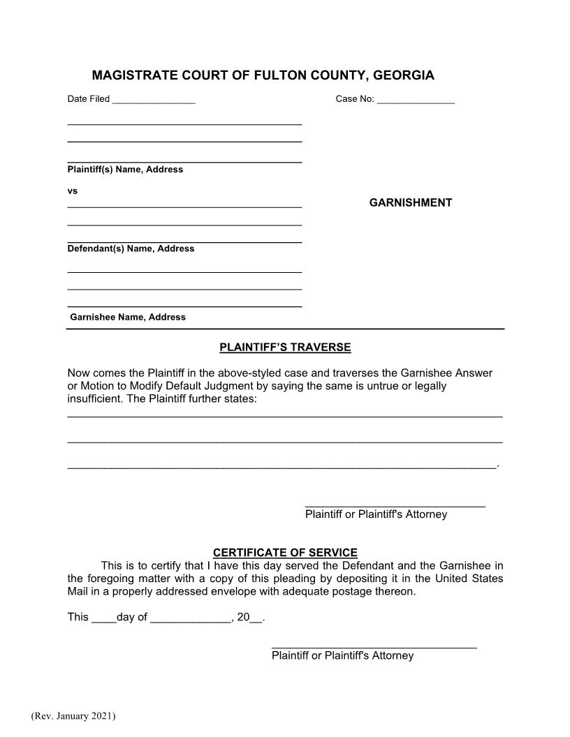 Plaintiffs Traverse | Pdf Fpdf Docx | Georgia