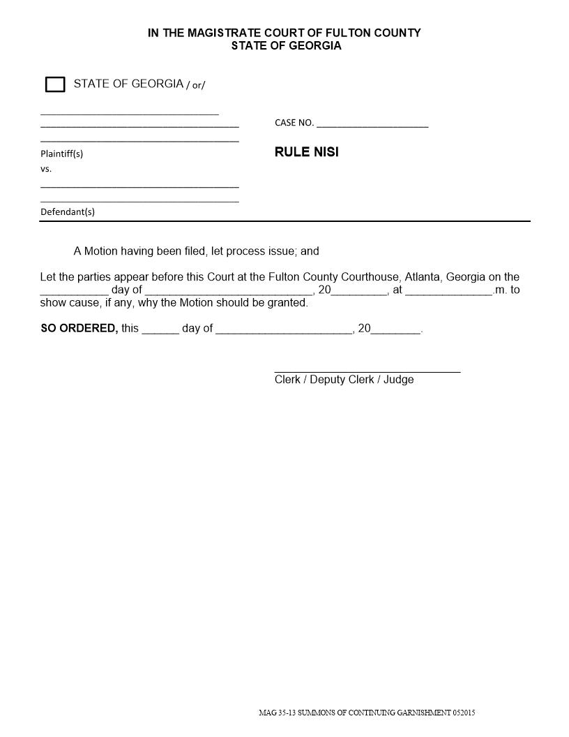 Rule Nisi | Pdf Fpdf Docx | Georgia