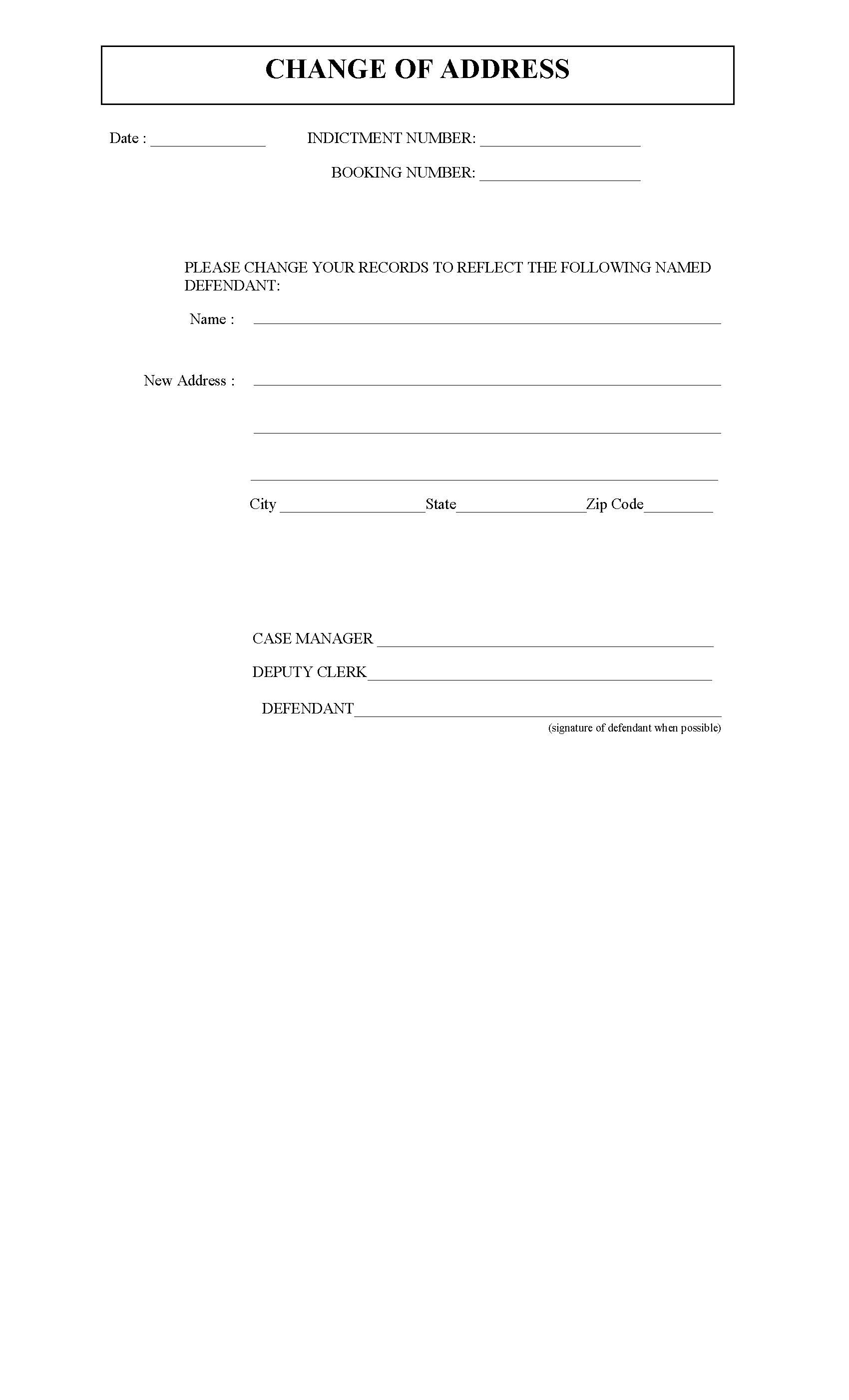 Change Of Address | Pdf Fpdf Doc Docx | Georgia