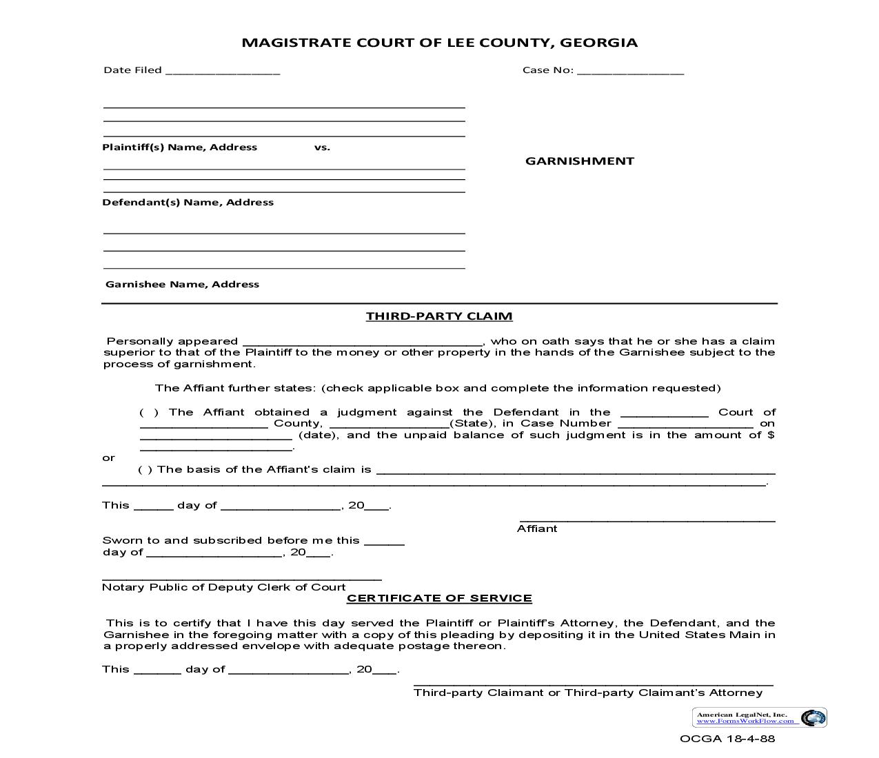 Third-Party Claim | Pdf Fpdf Doc Docx | Georgia