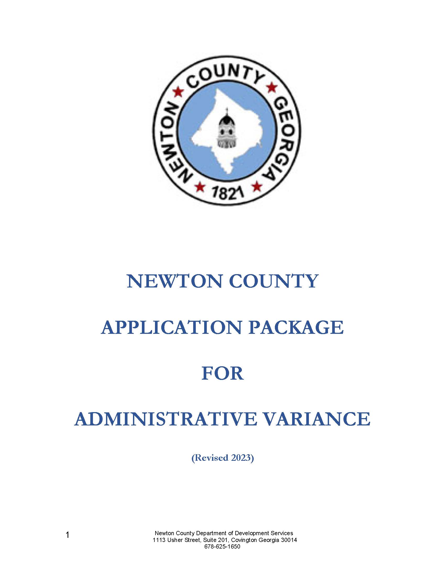 Application Package For Variance Administrative Variance And Appeals | Pdf Fpdf Docx | Georgia