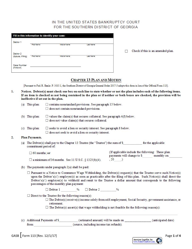 Chapter 13 Plan And Motion | Pdf Fpdf Docx | Georgia