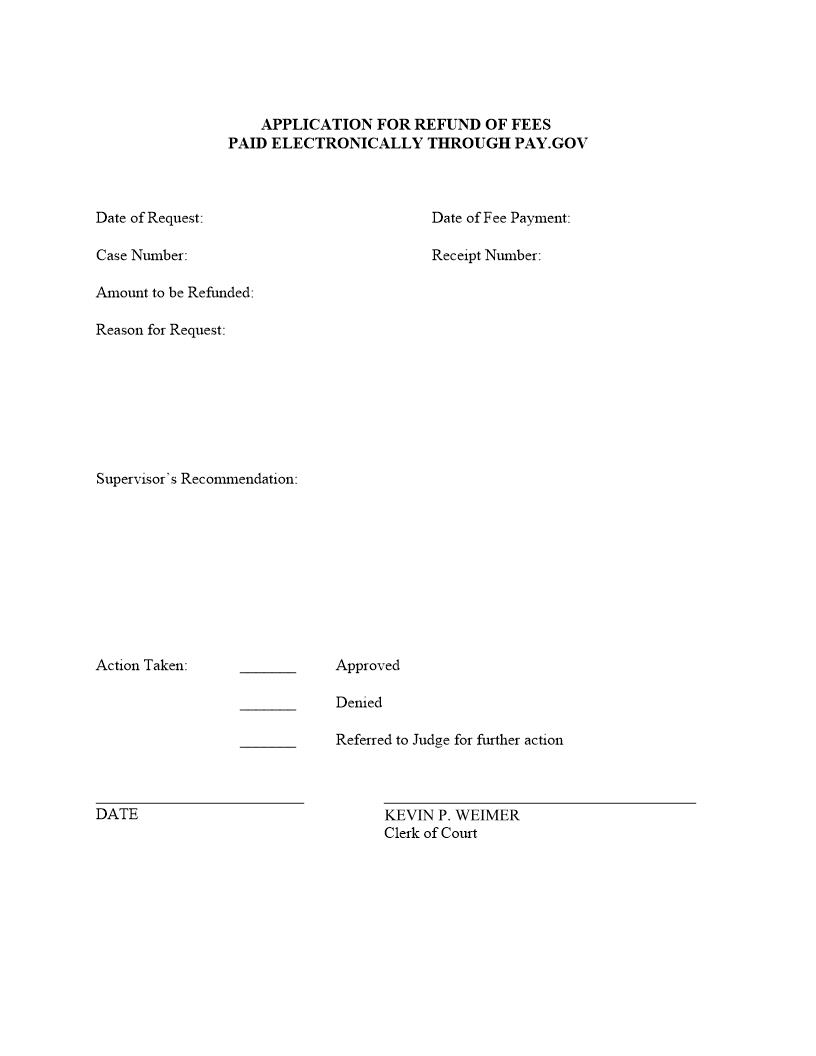 Application For Refund Of Fees Paid Electronically | Pdf Fpdf Doc Docx | Georgia