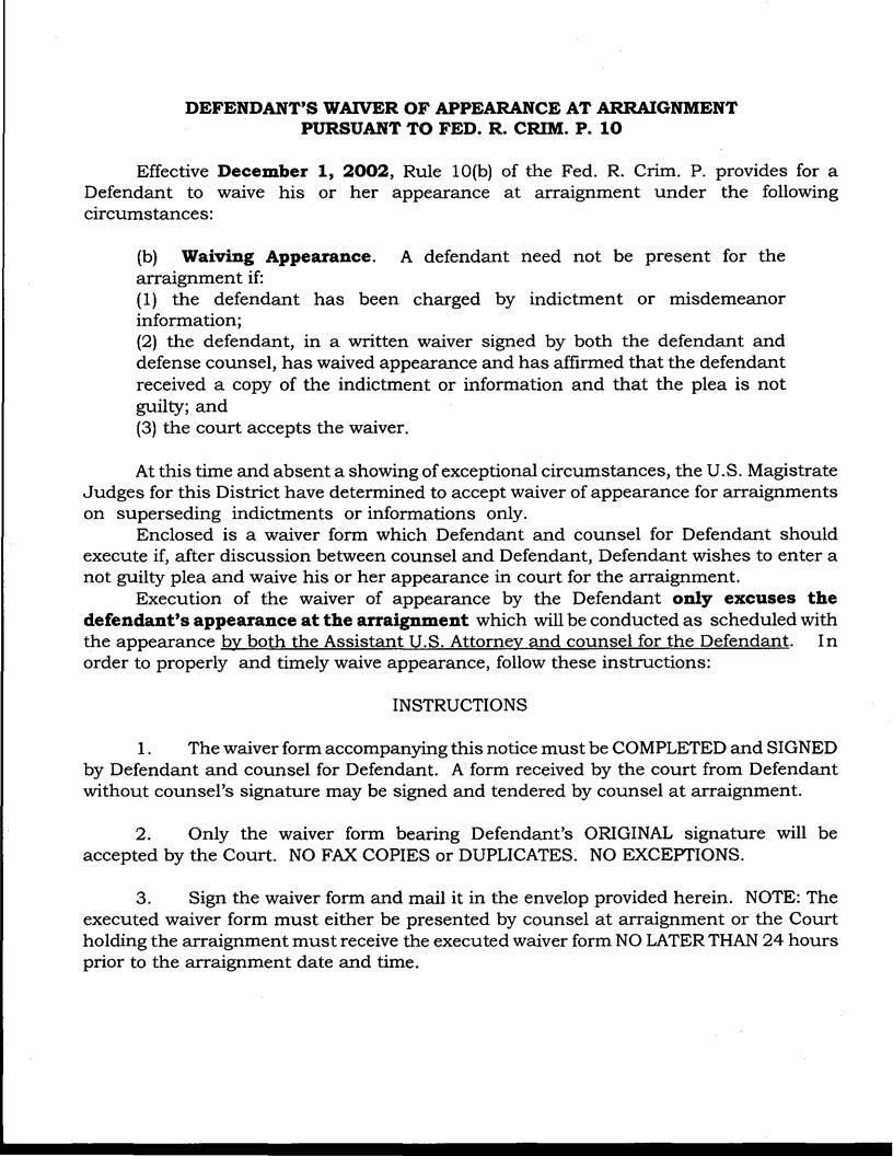 Defendants Waiver Of Appearance | Pdf Fpdf Doc Docx | Georgia