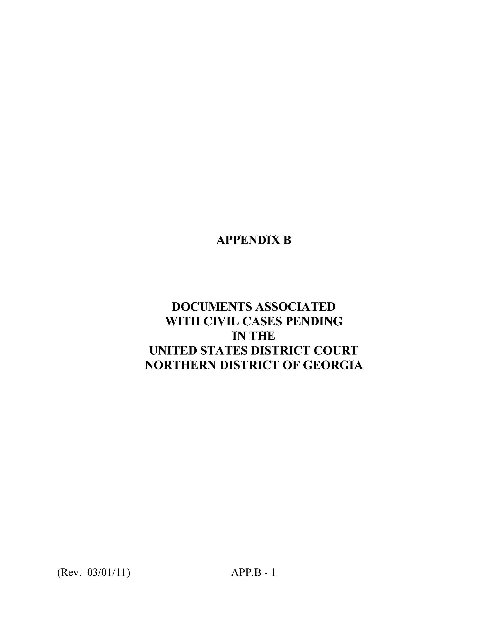 Documents Associated With Civil Cases Pending In US District Court | Pdf Fpdf Doc Docx | Georgia