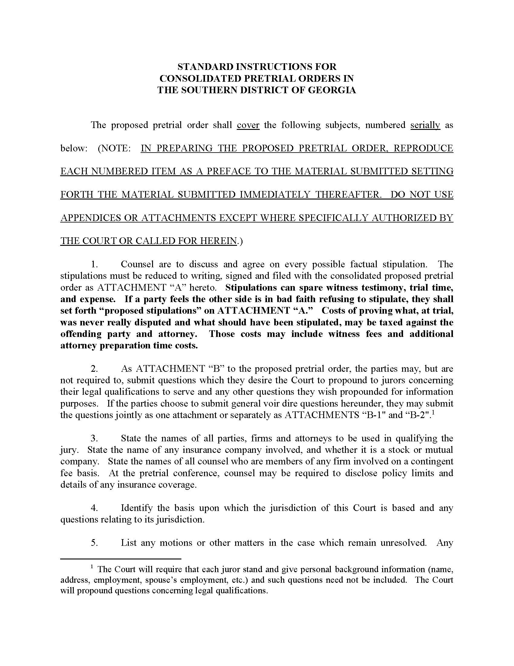 Consolidated Pretrial Order (Hall, Bowen, Moore) | Pdf Fpdf Docx | Georgia