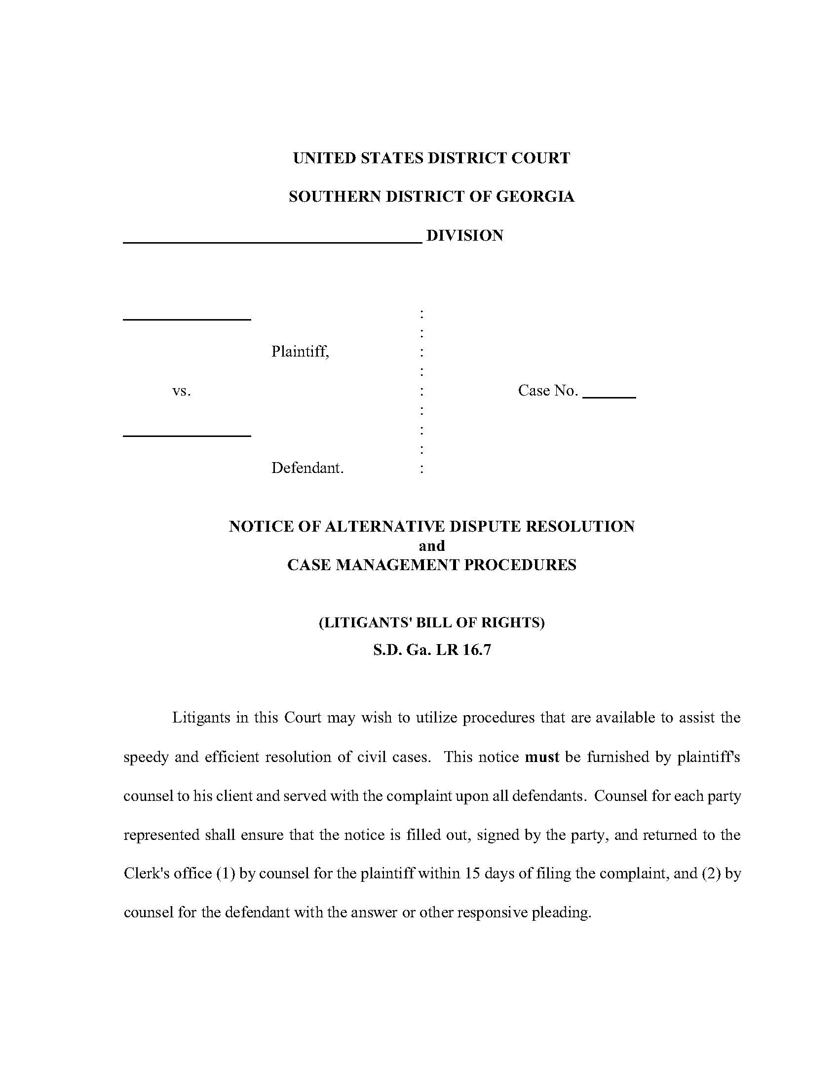 Litigants Bill Of Rights | Pdf Fpdf Docx | Georgia