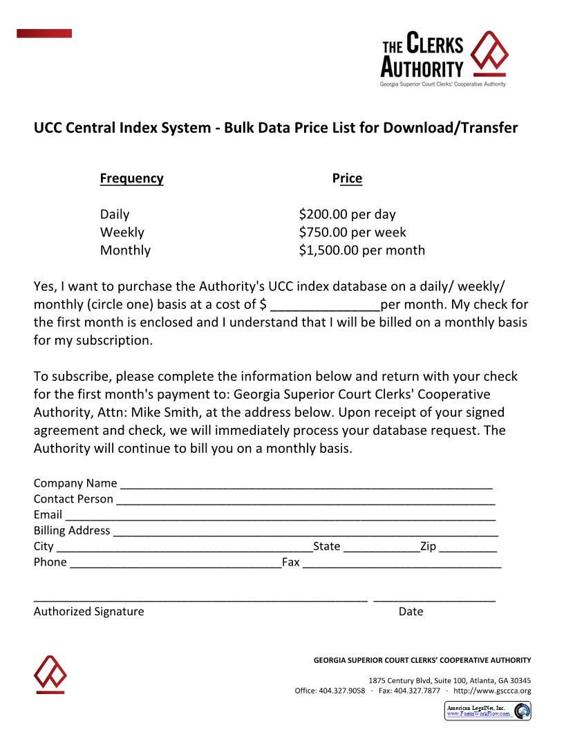 Subscription Agreement For Purchase Of Bulk Data | Pdf Fpdf Docx | Georgia
