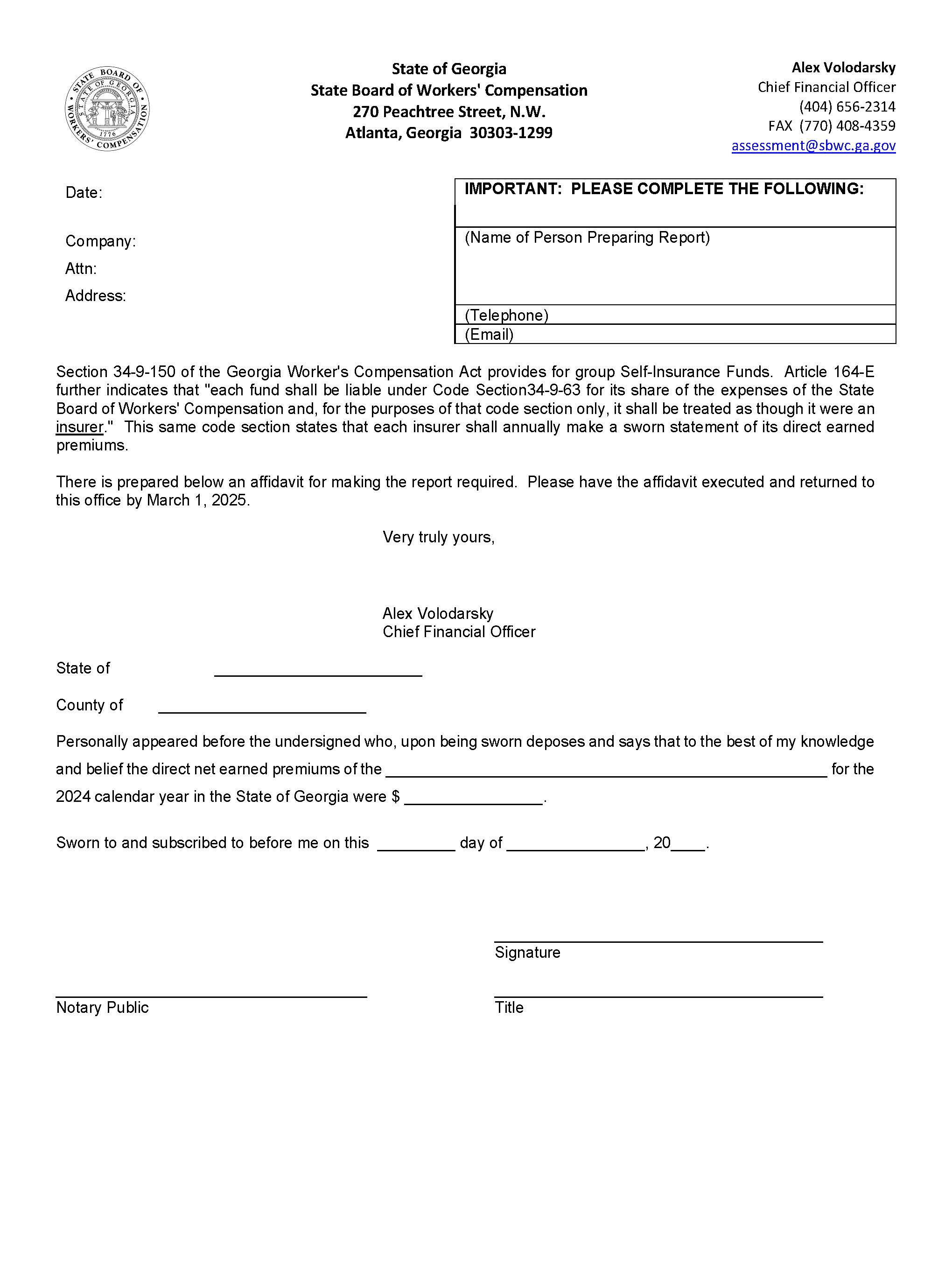 Associate Assessment Affidavit | Pdf Fpdf Docx | Georgia