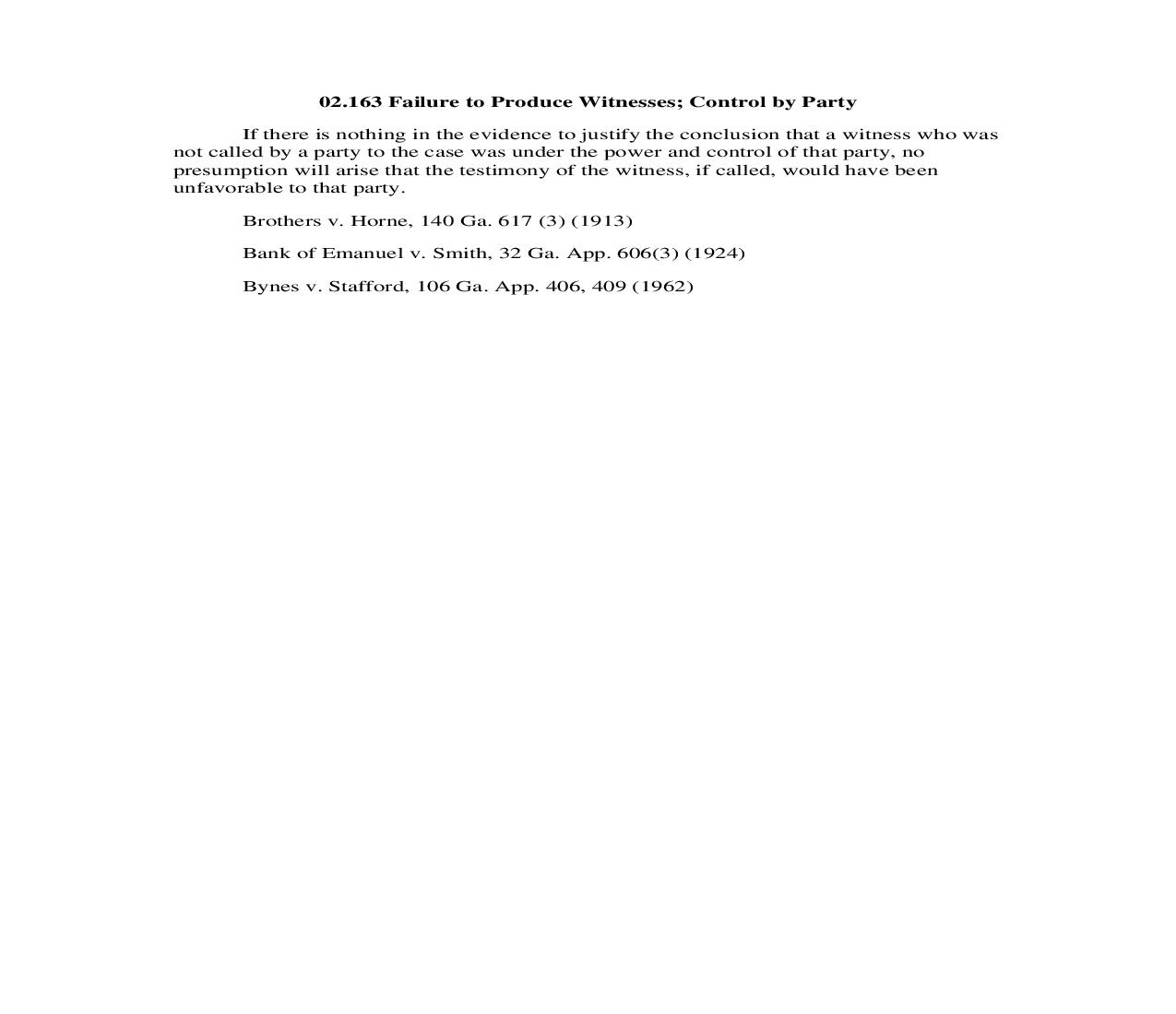 02.163 Failure to Produce Witnesses; Control by Party | Pdf Doc Docx | Georgia_JI