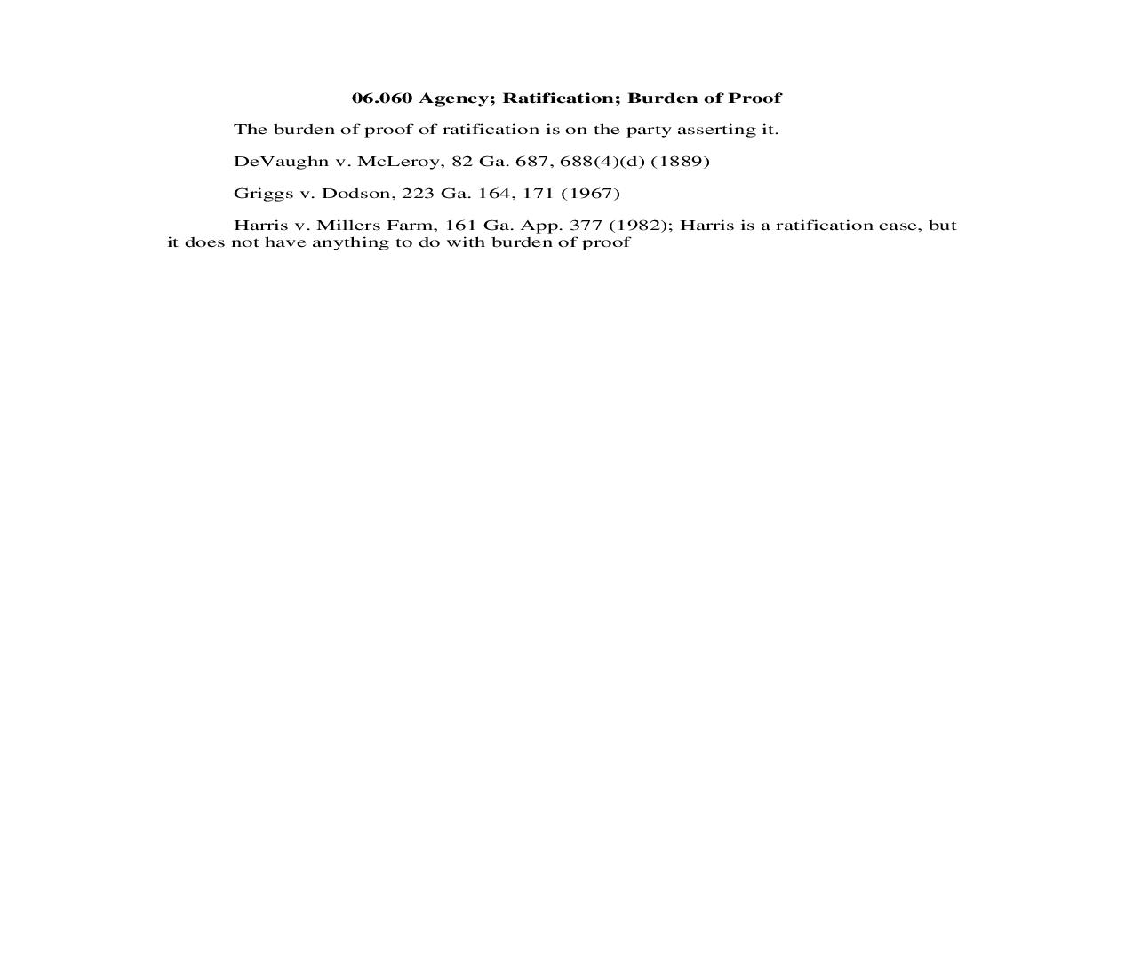 06.060 Agency; Ratification; Burden of Proof | Pdf Doc Docx | Georgia_JI