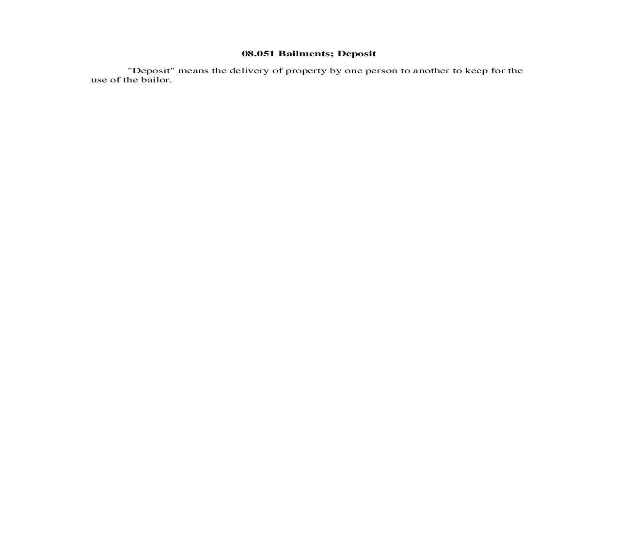 08.051 Bailments; Deposit | Pdf Doc Docx | Georgia_JI