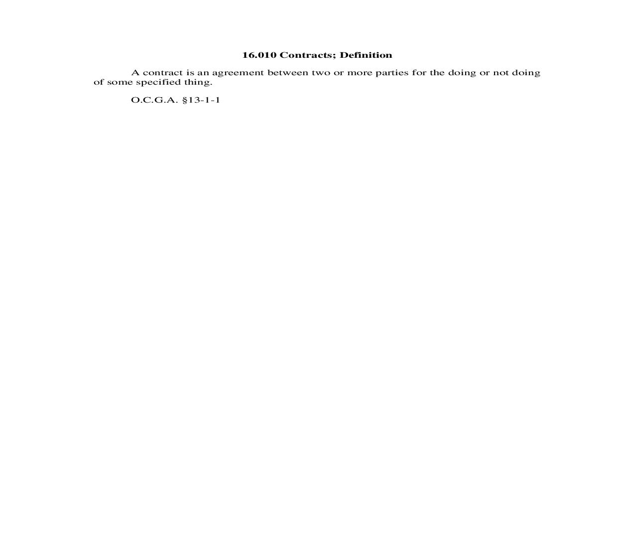 16.010 Contracts; Definition | Pdf Doc Docx | Georgia_JI