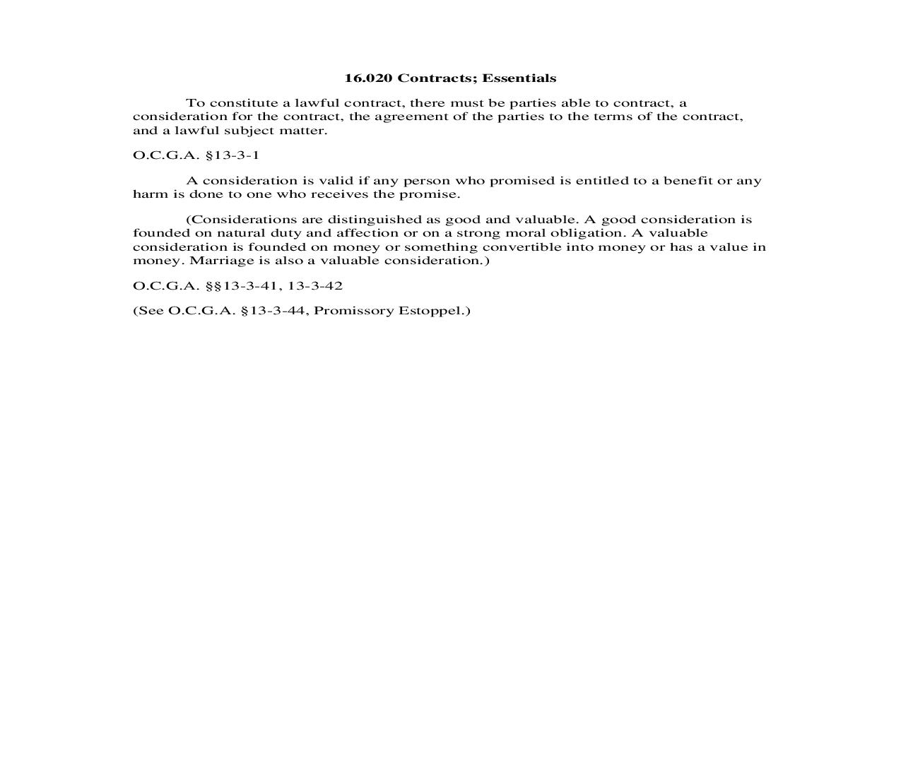 16.020 Contracts; Essentials | Pdf Doc Docx | Georgia_JI