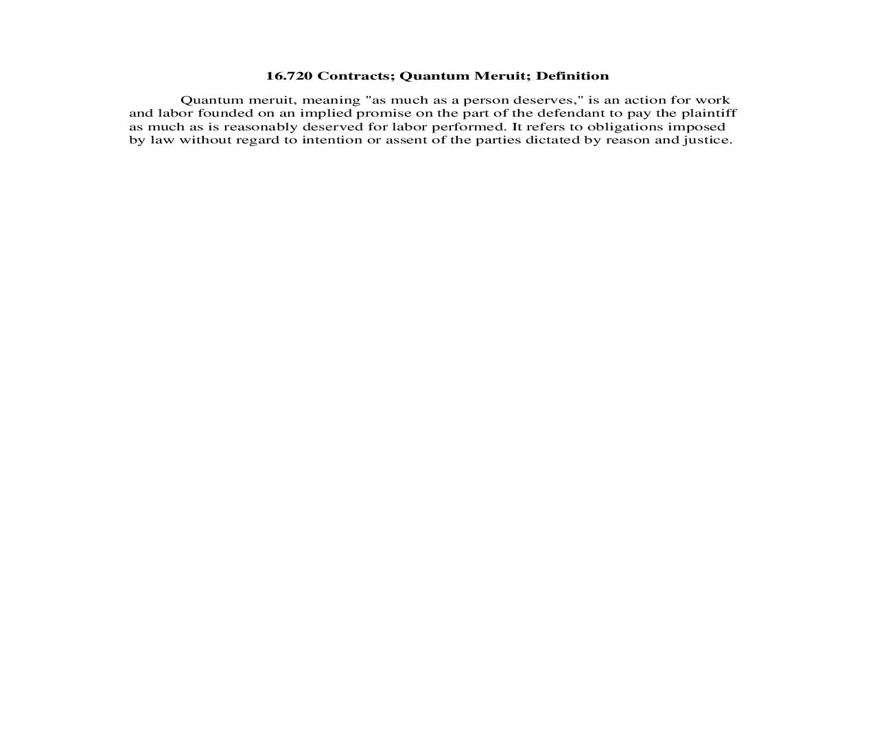 16.720 Contracts; Quantum Meruit; Definition | Pdf Doc Docx | Georgia_JI