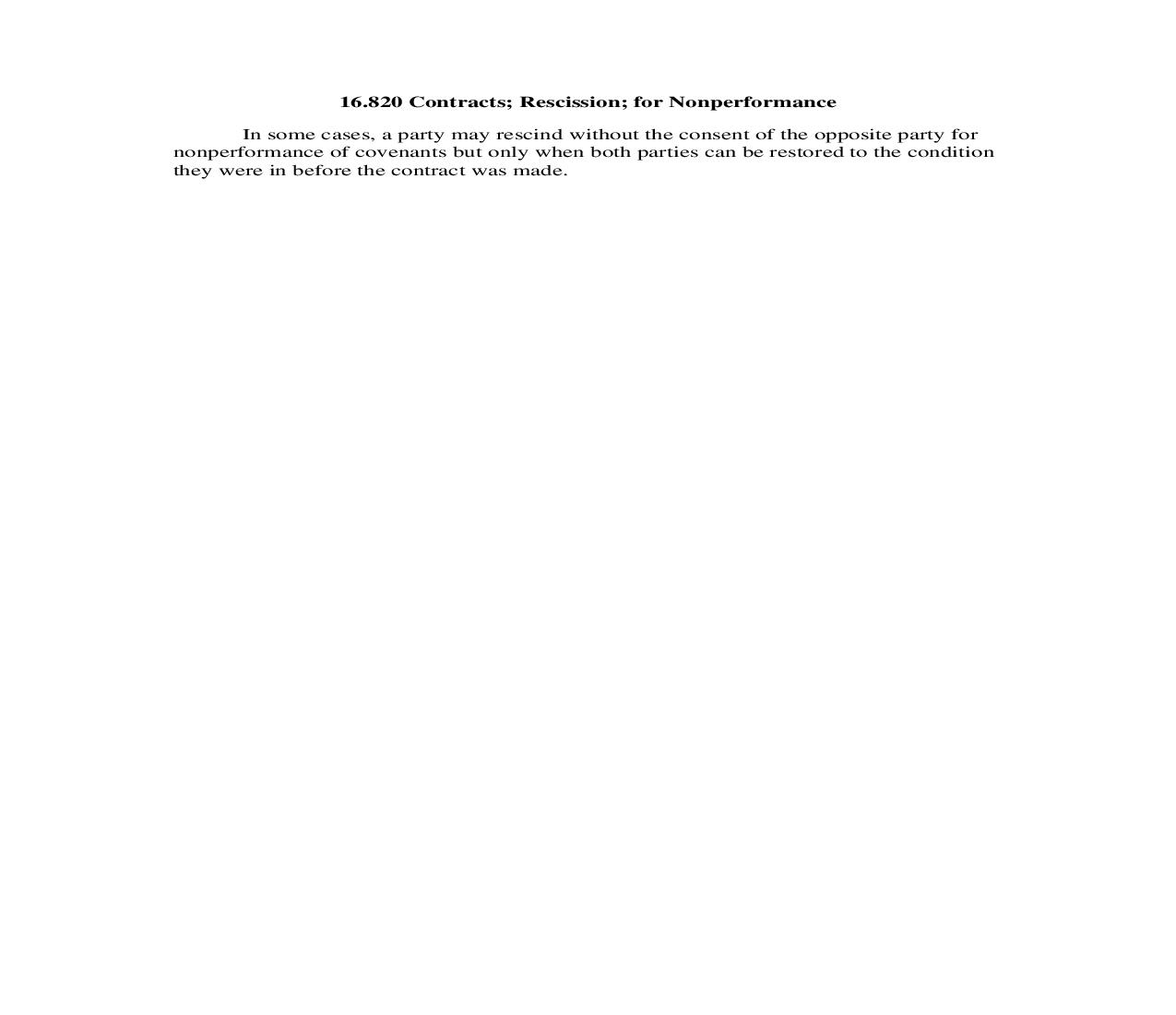16.820 Contracts; Rescission; for Nonperformance | Pdf Doc Docx | Georgia_JI