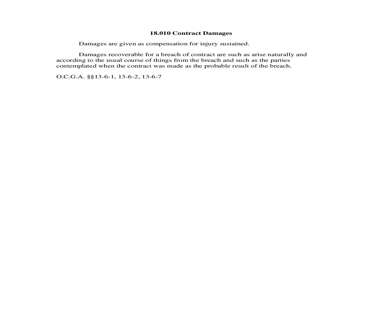 18.010 Contract Damages | Pdf Doc Docx | Georgia_JI