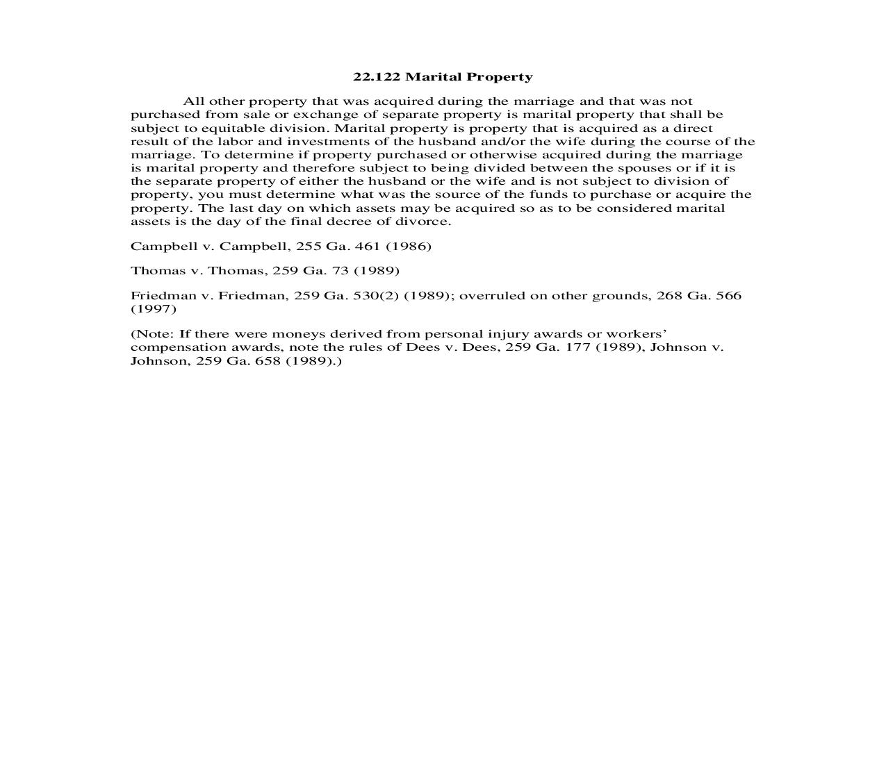 22.122 Marital Property | Pdf Doc Docx | Georgia_JI