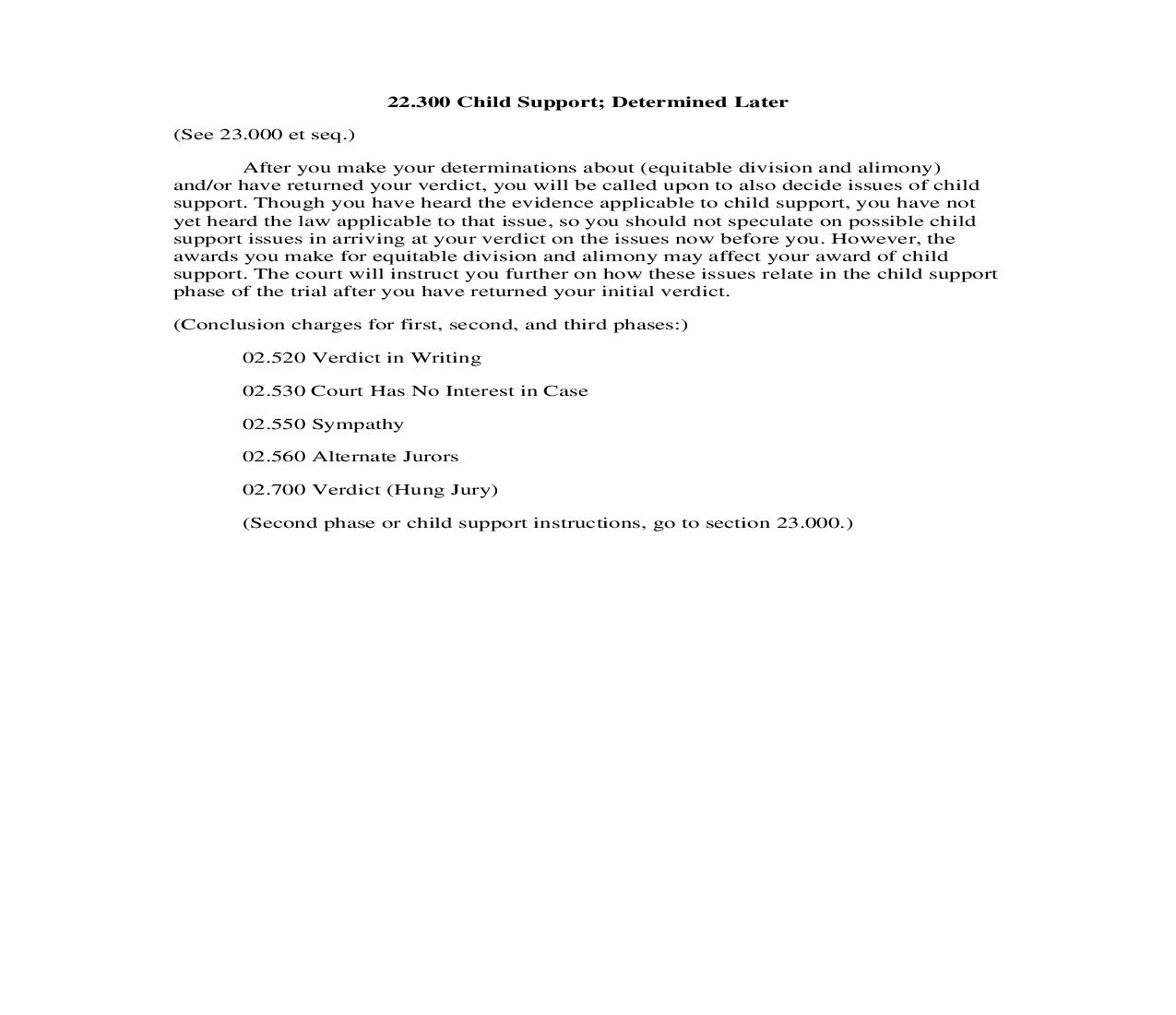 22.300 Child Support; Determined Later | Pdf Doc Docx | Georgia_JI